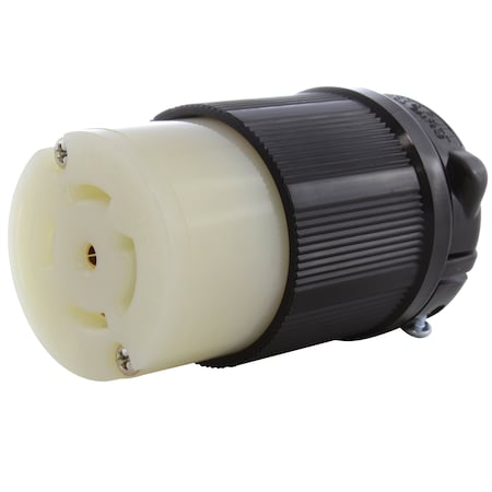 Ac Works Locking Connector, L21-30R, 30 A, 120/208V AC, Three Phase, 4 Pole, Screw Terminals, Black ASL2130R-BK